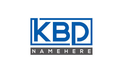 KBD creative three letters logo 