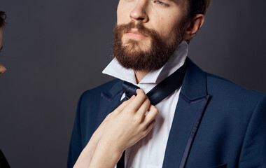 business man in suit tie knot self confidence