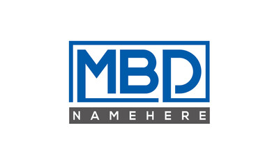 MBD creative three letters logo 