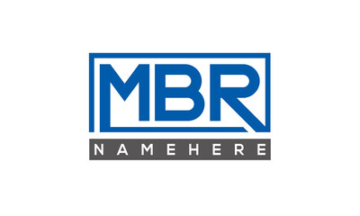 MBR creative three letters logo 