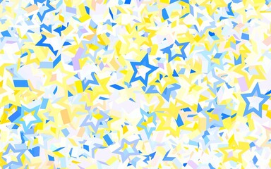 Light Brown vector texture with beautiful stars.