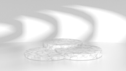 Abstract scene podium mockup. Award ceremony concept