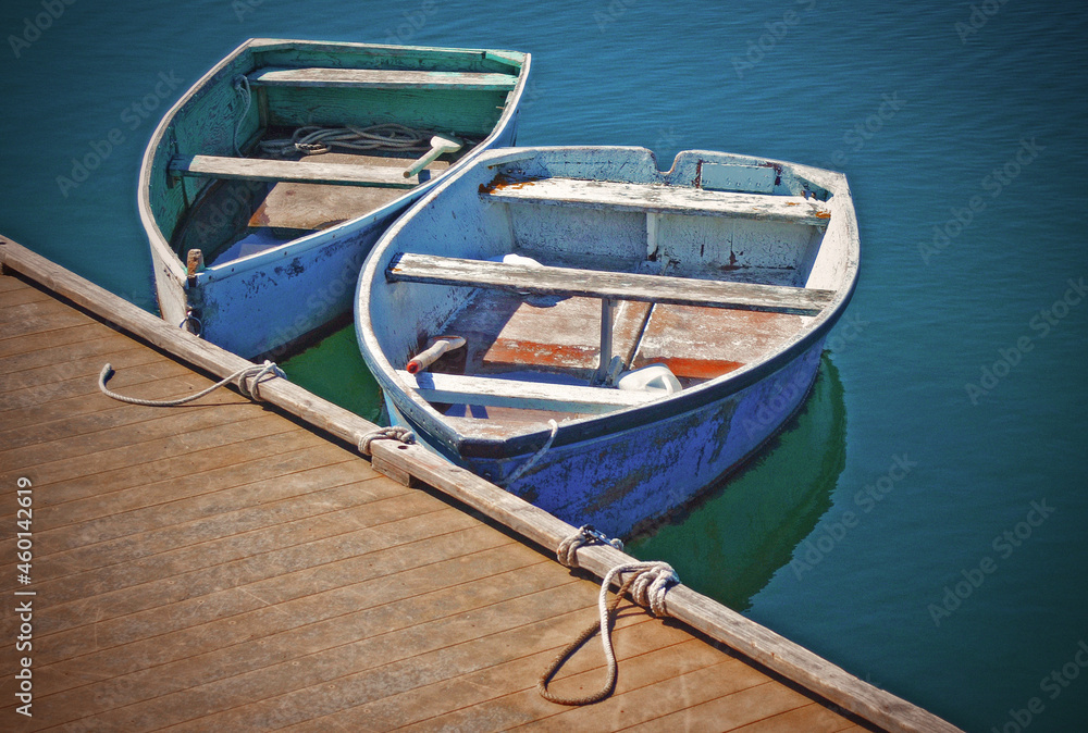 Wall mural old fishing boats