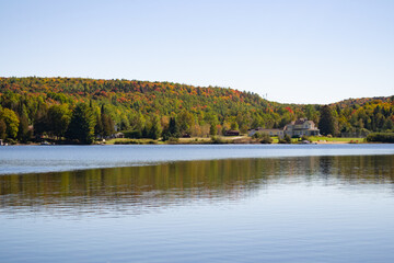 autumn landscape with lake
