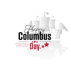 Happy Columbus Day card.	