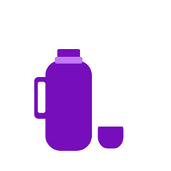 The icon is a blue thermos with a circle.