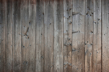 Row of wooden planks as background, fence texture
