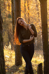 girl with bright red hair