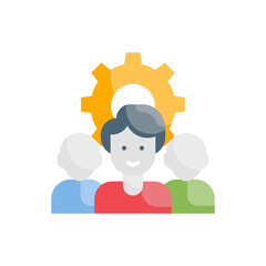 Management vector flat icon style illustration. EPS 10 file