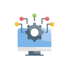 System Integration vector flat icon style illustration. EPS 10 file