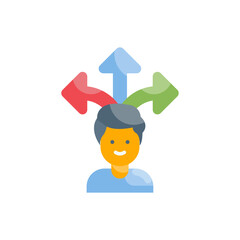 Career path vector flat icon style illustration. EPS 10 file