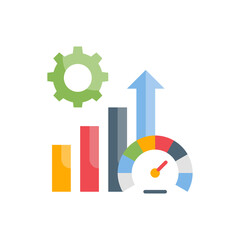 Performance vector flat icon style illustration. EPS 10 file