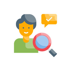 Applicant vector flat icon style illustration. EPS 10 file