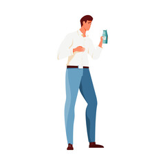 Man With Bottle Icon