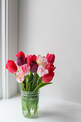 tulips in vase