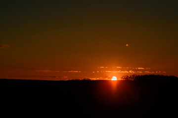 sunset over the forest
