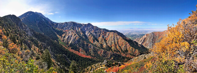 Wasatch Mountains in Fall - Sardine Peak Ogden Outlook Trail, Utah - Powered by Adobe