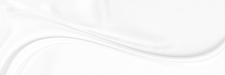 White gray satin texture that is white silver fabric silk panorama background with beautiful soft blur pattern natural.