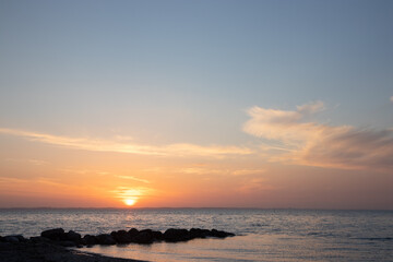 sunset over the sea