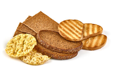 Flour products, isolated on white background.