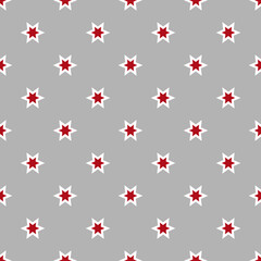 seamless pattern with stars depicted on grey surface. vector illustration 