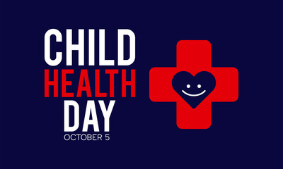 Child health day awareness federal observance day banner template design with white background.