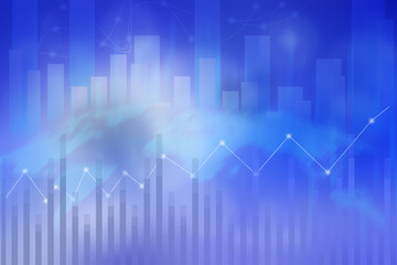 2d illustration futuristic business background pattern graph concept
