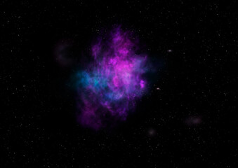 Small part of an infinite star field. 3D rendering