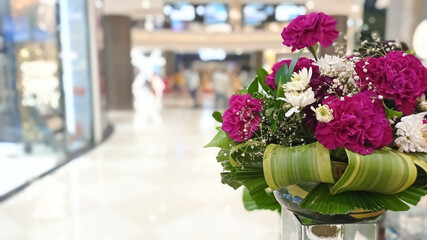bouquet of flowers in the auditorium