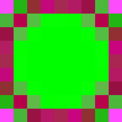 Pink green tartan abstract background with squares