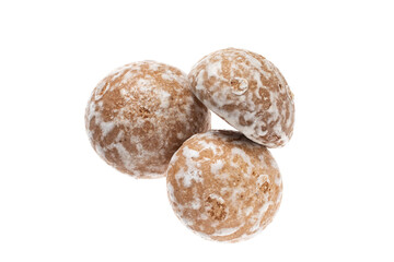 Gingerbread cookies isolated on a white background