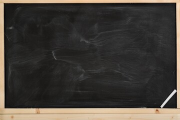 Real grunge blank blackboard copyspace with wood frame