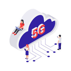 Naklejka premium 5G Internet Concept