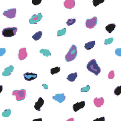 Background pattern of colored psychedelic watercolors drops. Design for wrapping paper, packaging, interior design, wallpaper.