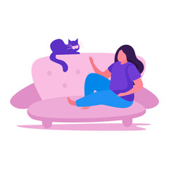 Resting Woman Illustration