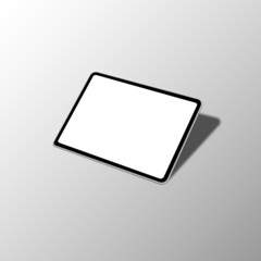 Fototapeta na wymiar Tablet Interface Realistic Mockup 3D Illustration. 3D Render of Tablet.
