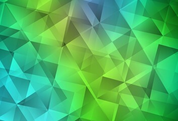 Fototapeta na wymiar Light Blue, Green vector triangle mosaic texture.