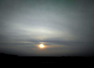 Obraz premium Cloud in the sky background, nature photography, weather conditions, natural sunset scenery view, time lapse of clouds over the city