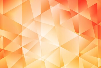 Fototapeta premium Light Orange vector low poly texture.