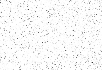 Even dusty vector grainy texture with small scattered motes, particles, dots, stains, blots, spots. Grunge style, black on white.