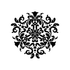 Circular ornament mandala. Decorative circular ornament isolated on a white background. Black and white. Oriental pattern. For stencil, tattoo, marquetry, laser cutting and prints.