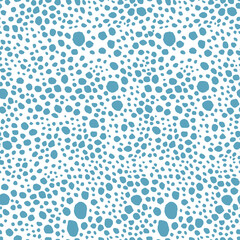 Abstract modern leopard seamless pattern. Animals trendy background. Blue and white decorative vector illustration for print, card, postcard, fabric, textile. Modern ornament of stylized skin