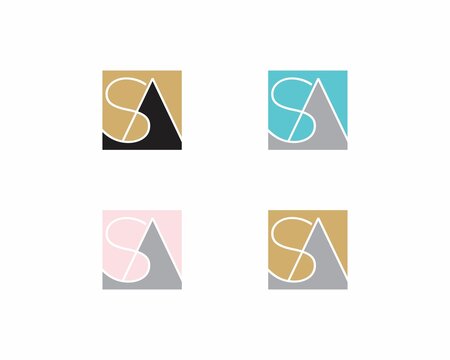 S and A letters Logo Vector 001