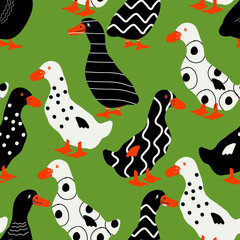 seamless pattern with birds