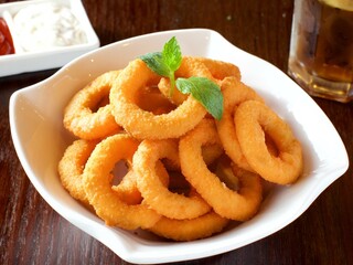 deep fried calamari rings