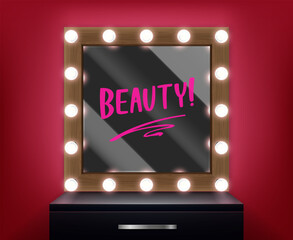 Makeup Mirror Illustration