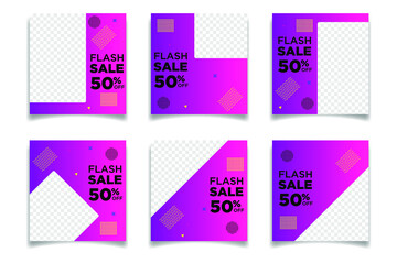 Dynamic modern fluid mobile for flash sale banners