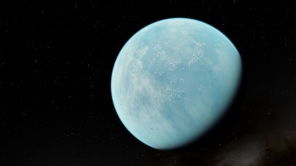 Abstract planets and space background 3d illustration