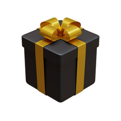 Black Friday 01 Gift 3D Rendering Illustration Element