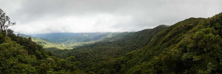 Cloud Forrest Costa Rica Monteverde aerial drone panorama